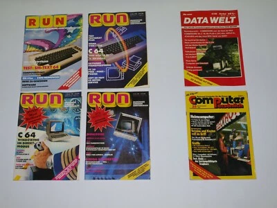 "RUN" u.a. 6 Vintage Magazine für Computerfans Fachzeitschriften Commodore C64 - Bild 1 von 4