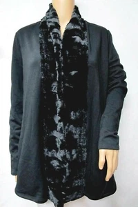 CHAQUETA DELANTERA ABIERTA SAKS QUINTA AVENIDA CUELLO CHAL DE PIEL TALLA XS~M  - Imagen 1 de 9