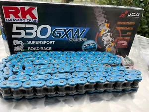RK 530 ZXW Kette, blau für Suzuki GSX-R 1000, K1-K6, 01-06, 110 Glieder, blau - Bild 1 von 8