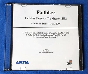 Faithless Forever Greatest Hits US CD Promo 3 Mixe Estelle Redanka Schlaflosigkeit - Bild 1 von 6