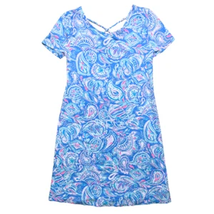 Lilly Pulitzer Mini Camicia Abito Piccolo Paisley Beachy Resortwear Preppy Colorato - Foto 1 di 4