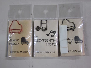 Paper Clips - Piano & Sixteenth Note - 3x pack of 8 (24 pieces total) - Picture 1 of 1