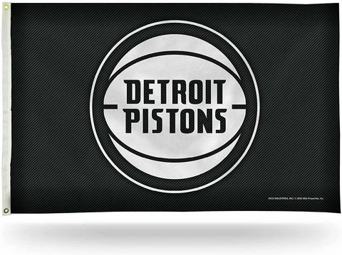 Detroit Pistons Black Flag 3x5ft Banner Polyester basketball pistons010 Cover