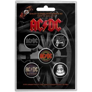 OFFICIAL LICENSED - AC/DC - FOR THOSE ABOUT TO ROCK 5 BADGE PACK ANGUS - Picture 1 of 1