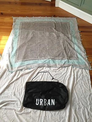 Urban Outfitters Drawstring Shopping Bag + BOHO Fringe Scarf 56 x 56" - Image 1 of 4