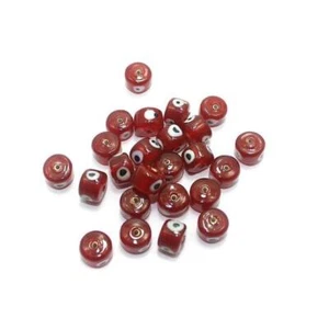 125 Pcs Evil Eye Tyre Beads 13x9mm For Jewelry Making Arts & Crafts - Picture 1 of 11
