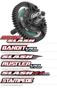 Zapatillas de acero Spur Gear M0.8 50-60T para TRAXXAS SLASH RUSLTER ESTAMPIDA - Imagen 1 de 13