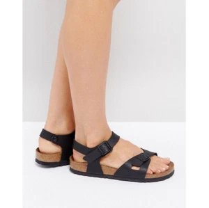 Sandalias Birkenstock Rio negras Birko Flor talla EU42/US-W-11/M-9 - Imagen 1 de 17