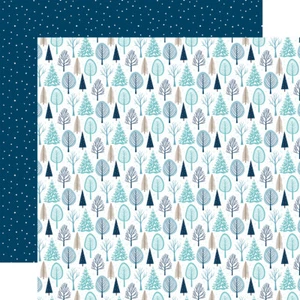 2 Sheets of Echo Park Paper WINTER MAGIC 12x12 Cardstock - Winter Forest - Picture 1 of 1