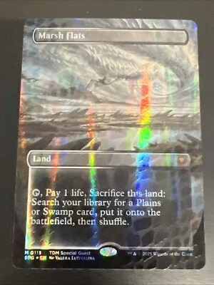 Marsh Flats - MTG Borderless Dragonscale Foil Special Guests (SPG) 0115 Textured - Image 1 of 4