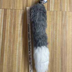 Adult Faux Fur Animal Wolf Fox Plush Tail Funny Cosplay Pary Costume Halloween - Picture 1 of 6