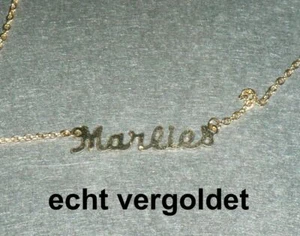 Classy Necklace Marlies Chain Real Gold Plated Name Necklace - Picture 1 of 1