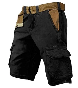 100% cotton mens cargo shorts size medium new with tags, black - Picture 1 of 1