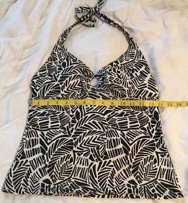 Top de traje de baño Baltex para mujer talla 8 estampado blanco y negro Foto 1 de 4