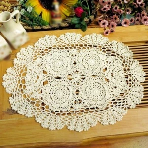 Tischset Blumen Handarbeit Retro Tisch Vintage Esszimmer Deckchen Stickerei - Bild 1 von 36