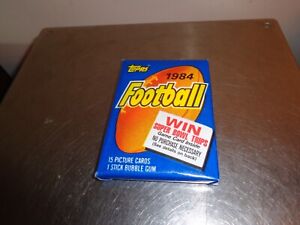 1984 TOPPS FOOTBALL 1 Unopened Wax Pack 15 Cards - Possible Elway, Marino RC? 