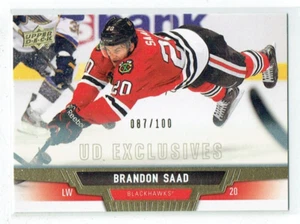 13-14 UD Upper Deck Series One Brandon Saad /100 Exclusives - Picture 1 of 1