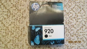 NEW Sealed In Box HP 920 Black Ink Cartridge Exp. 6-2013 - Picture 1 of 6