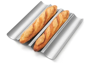 Baguette Bread Pan Premium Nonstick Perforated Baguette Pan for French Bread - Picture 1 of 7