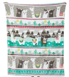 New Llama Fields Llamas Plush Throw Blanket Gift Alpaca Mountains Cozy Dreams - Picture 1 of 4