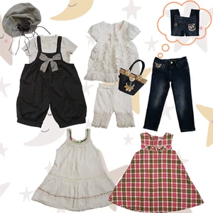Girls 9pc Lot Gap RL Seven Gymboree Shirts Overall Bag Beret Jeans SZ 4-5 - Picture 1 of 17