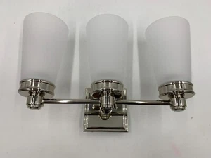 Pottery Barn Polished Nickel Pearson Tube Triple Sconce #4021XB - Picture 1 of 4