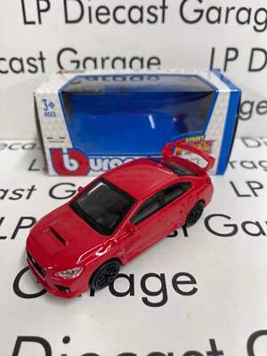 Subaru WRX STi 2017 Burago rojo 1:43 diecast Street Fire Foto 1 de 2