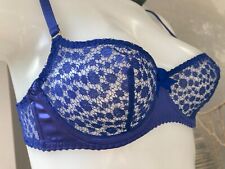 Agent Provocateur electric blue 36A bra silk & lace ROXIE new fits 36B also