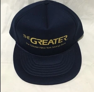 Vintage Greater New York Savings Bank Trucker Hat Foam SnapBack Manhattan NYC - Picture 1 of 4