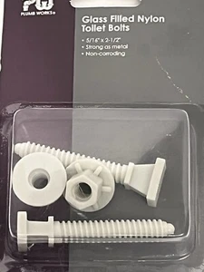 5/16 in x 2-1/2 in Toilet Flange Bolts Glass Filled Nylon - Picture 1 of 11