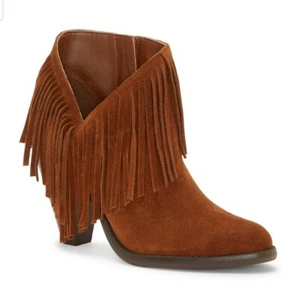 Jessica Simpson JEWLES FRINGE Ankle Bootie CINNAMON 7.5M NIB($139) - Picture 1 of 7