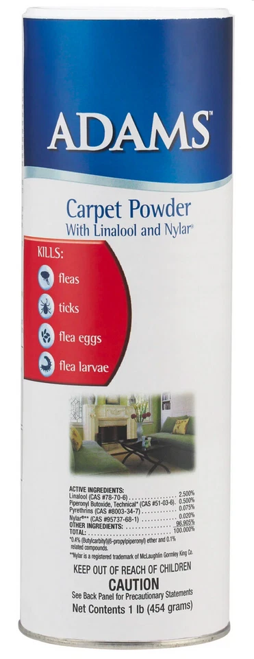 Adams Flea & Tick Carpet Powder, 16 oz