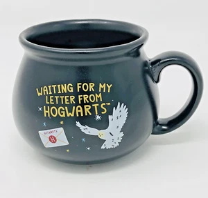 HARRY POTTER Black Cauldron MUG Waiting for Hogwarts Hedwig Halloween Wizard - Picture 1 of 7