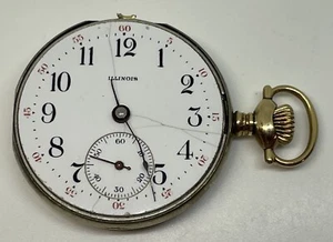 MOVIMIENTO RELOJ BOLSILLO ILLINOIS / Springfield 15 Joyas 0s 1912 Funciona - Imagen 1 de 20