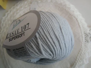 Linie 107 SUPERSOFT - Fb.227 hellgrau - ONline - 50g Knäuel -Baumwolle/Polyacryl - Bild 1 von 2