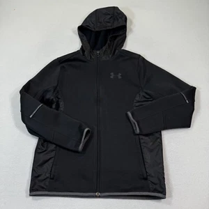 Under Armour Youth YLG Large Full Zip Hoodie Black Sweatshirt Jacket - Picture 1 of 9