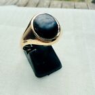 9Ct Gold Onyx Ring   5G Size S Vintage Antique