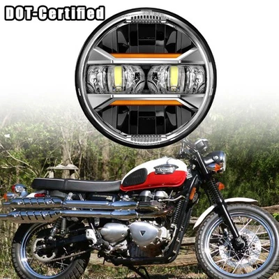 Faro LED de 5,75" con ojo angular con DRL para TRIUMPH Scrambler 2006-2014 2015 Foto 1 de 4