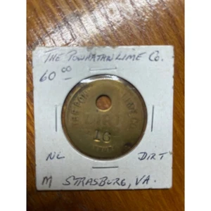 Gettone vintage Strasburgo, Virginia. The Powhatan lime co. zona di Shenandoah - Foto 1 di 2