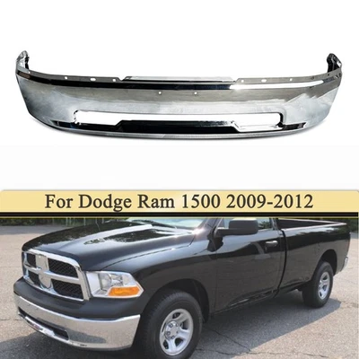 Front Bumper For 2011-2012 Ram 1500 Fits 2009-2010 Dodge Ram 1500 Chrome Foto 1 de 4