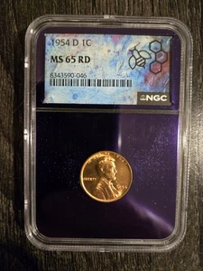 1954-D Lincoln Wheat Cent / Penny 1c NGC MS 65 RD - Picture 1 of 2