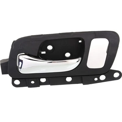 Door Handle For 2004-08 Acura TSX Sedan Front Left Black w/Chrome Lever/Big Hole - Image 1 of 4