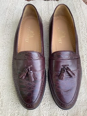 STAFFORD Burgundy Tassel Loafers Men's Size 10 D NEW - Image 1 of 4