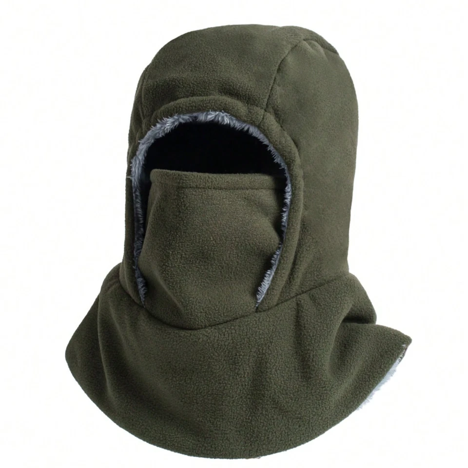 Invierno Pullover Sombrero Máscara Facial Completa A Prueba de Viento Pasamontañas Capucha Cálido Gorro Térmico Foto 1 de 4