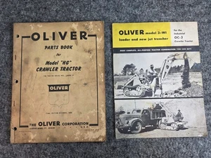 Libro ricambi trattore cingolato Oliver HG 1958 e brochure trinciatrice OC-3 - Foto 1 di 8