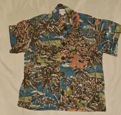 Boys 2yr  Short Sleeved Tropical Print Cotton Shirt chest  32cm length 39cm BN - Image 1 of 4