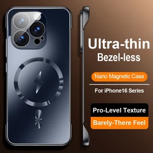 Housse de téléphone portable pour iPhone 16 Pro Max 15 14 13 12 11 magnétique antichoc sans bord étui - Photo 1/15