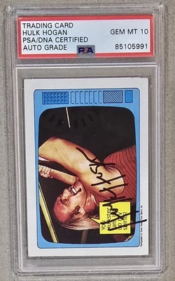 Firmado 1985 Topps Hulk Hogan #60 PSA/DNA Automático 10 Autógrafo Grado WWF Lucha Libre  Foto 1 de 3