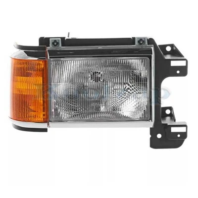 For 1988-1991 F-Super Duty Front Right Headlight Amber & Clear Plastic V - Image 1 of 4