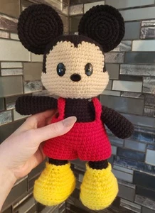 Crochet Mickey Mouse 11" Tall Handmade Amigurumi Cute Adorable - Picture 1 of 7